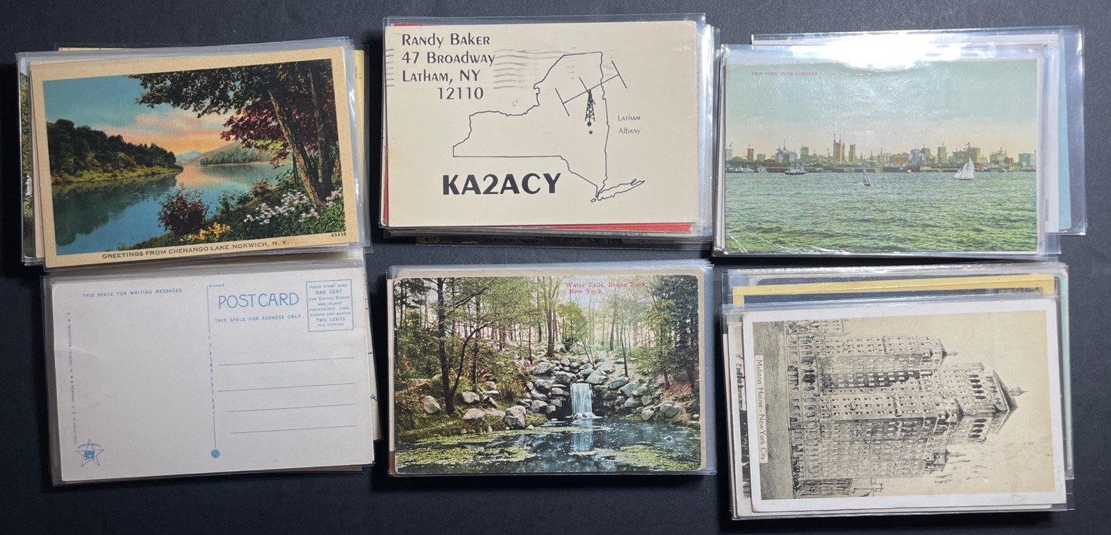 One-hundred-thirty-five NEW YORK postcards linen lithograph chrome 135 pcs LOT