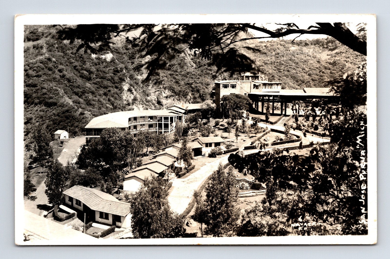RPPC Balneario San Jose Spa Resort Purua Michoacan Michoacan Real Photo Postcard