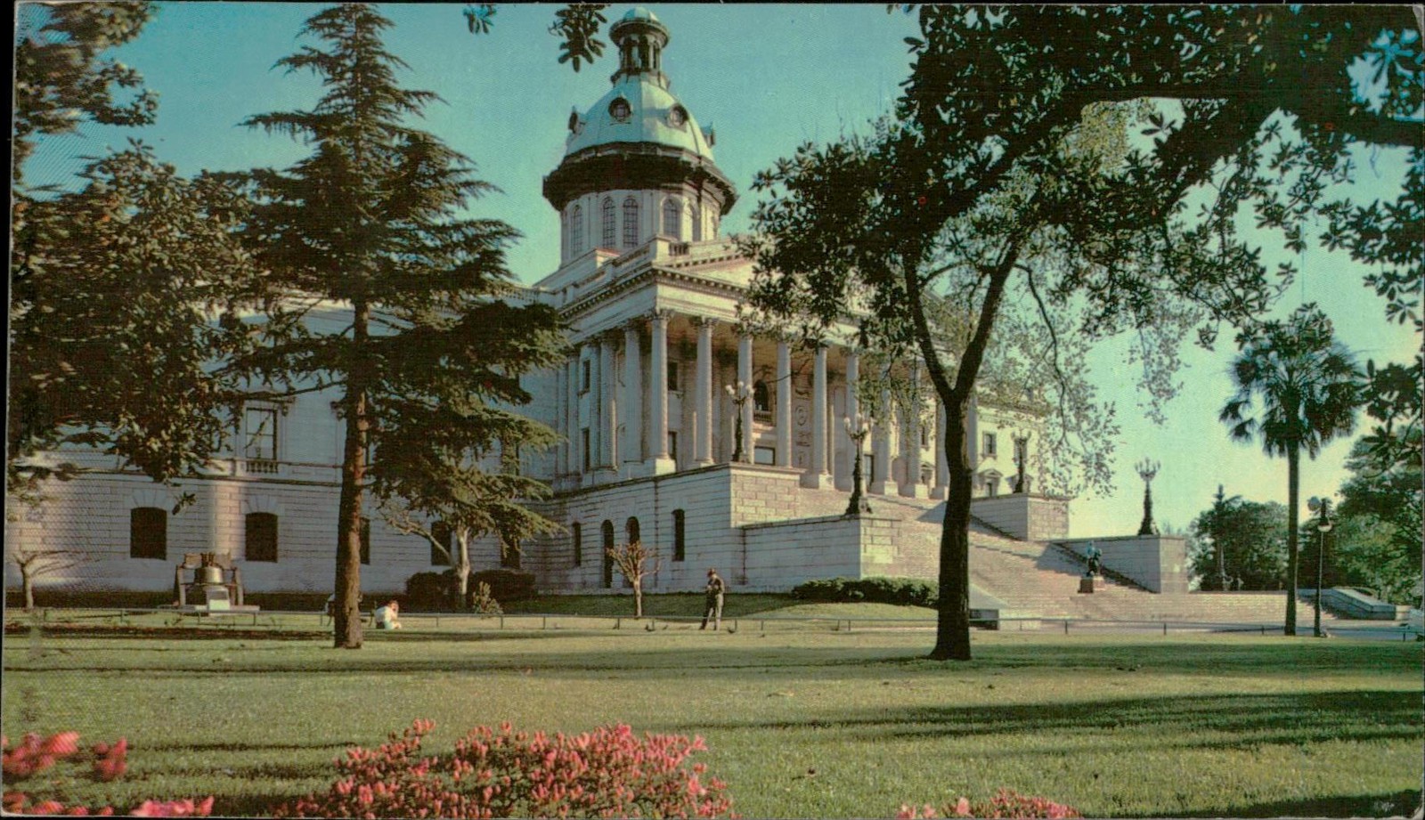 Dexter Press State House Columbia SC Postcard 1973 Mailed Postmark Eisenhower
