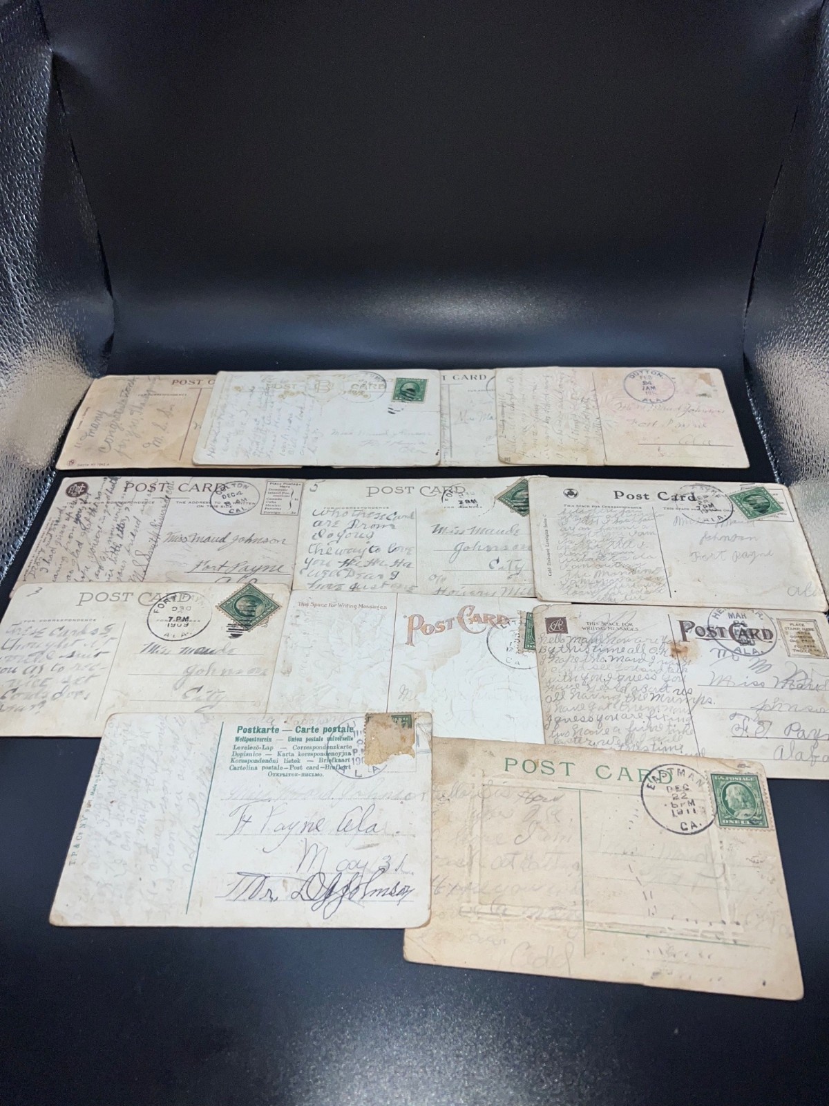 Vintage Lot 12 Postcards Assorted Embossed Illustrated Early 1900s 1 cent stamps