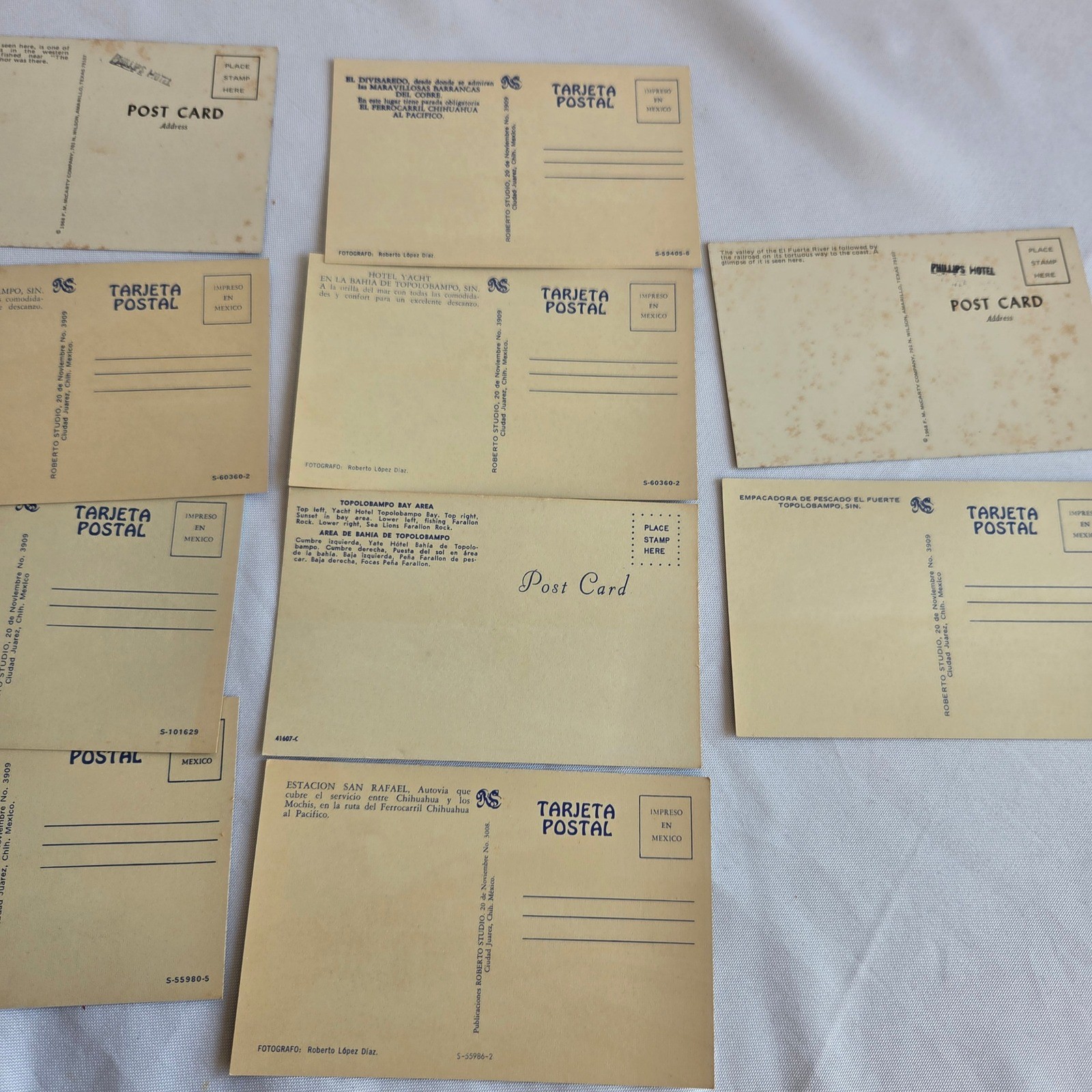 Vintage Mexico Postcards Lot 10 Topolobampo El Fuerte Chihuahua Railway Scenic
