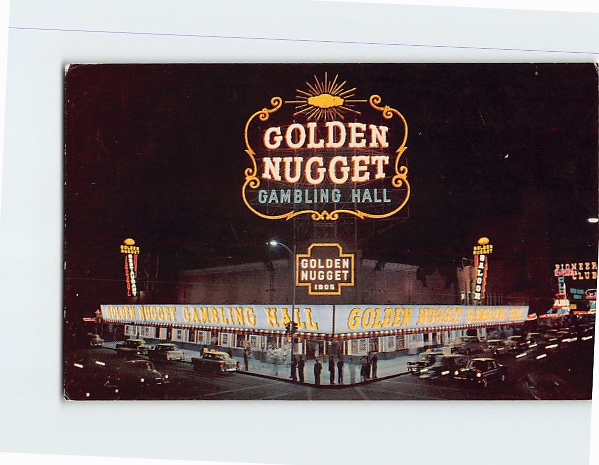 Postcard Golden Nugget Gambling Hall Saloon & Restaurant Las Vegas Nevada USA