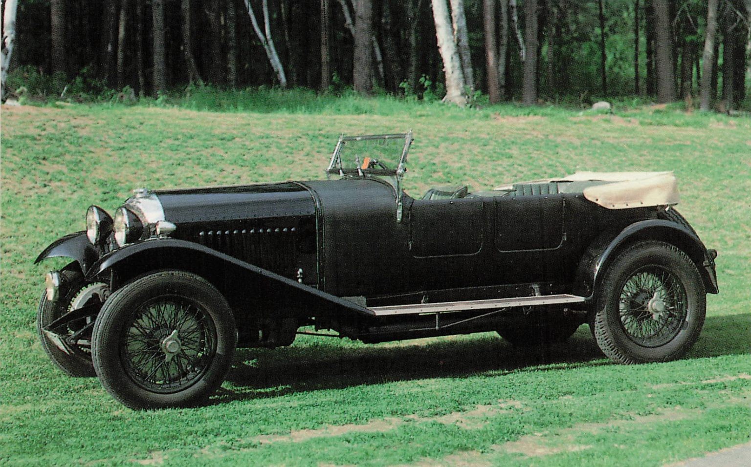 1928/29 Bentley 4½ Litre LeMans Tourer Vintage Car Postcard Vermont 1983