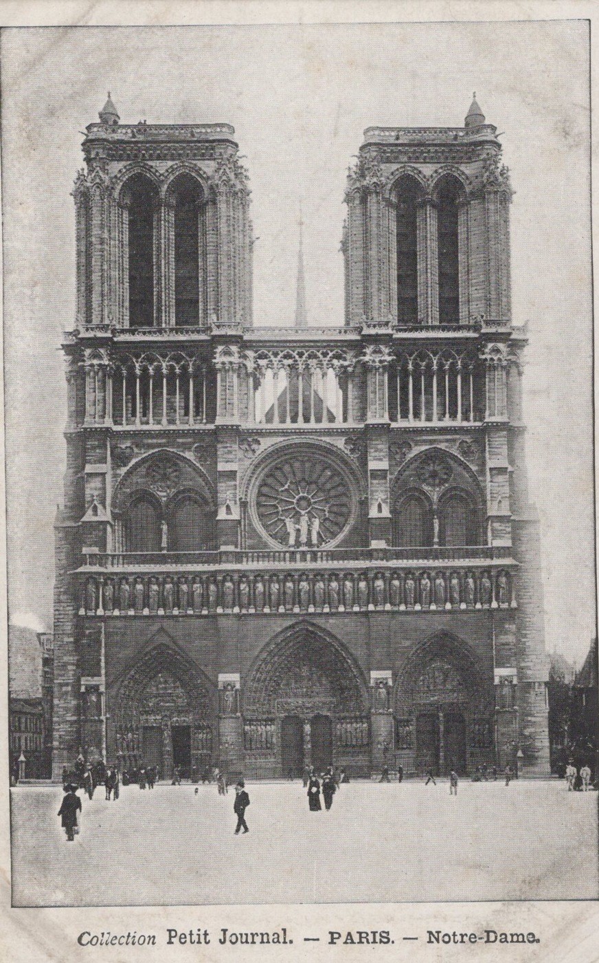 WW1 Notre-Dame Cathedral Paris Petit Journal Postcard 1919 – Photo Postcard