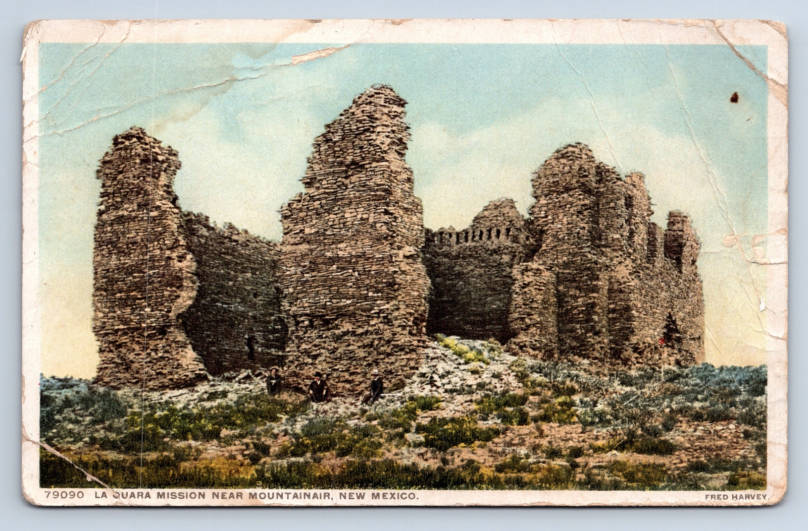 Vintage Postcard La Quadra Mission Near Mountainair NM 1915 a10