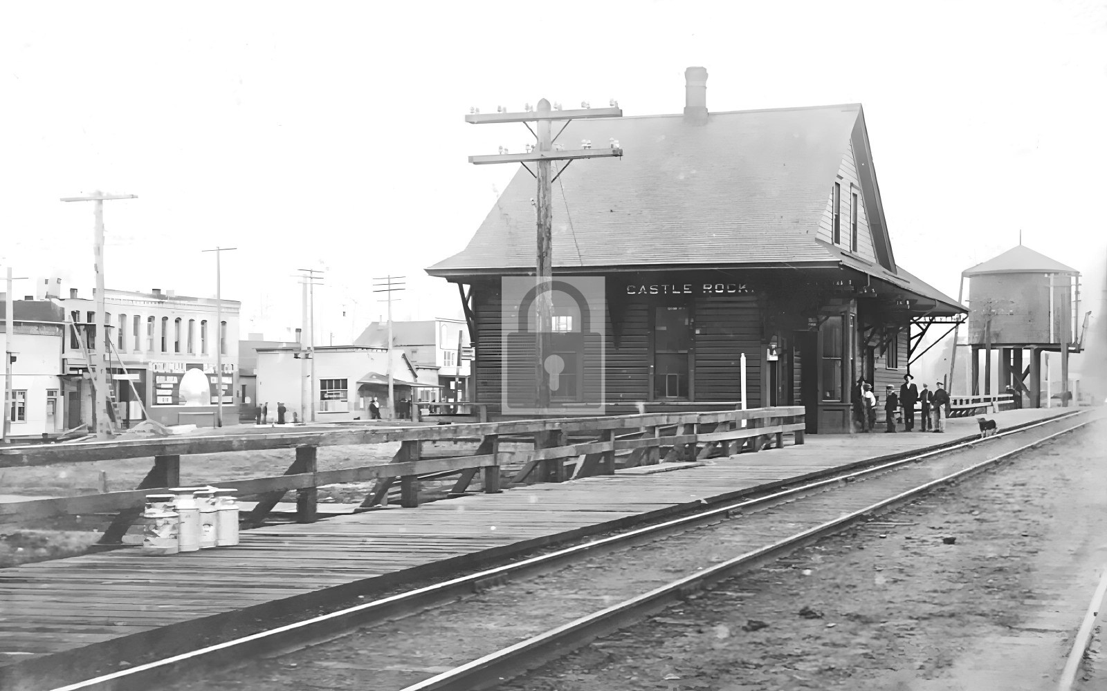 Railroad Train Station Depot Castle Rock Washington WA – Reprint