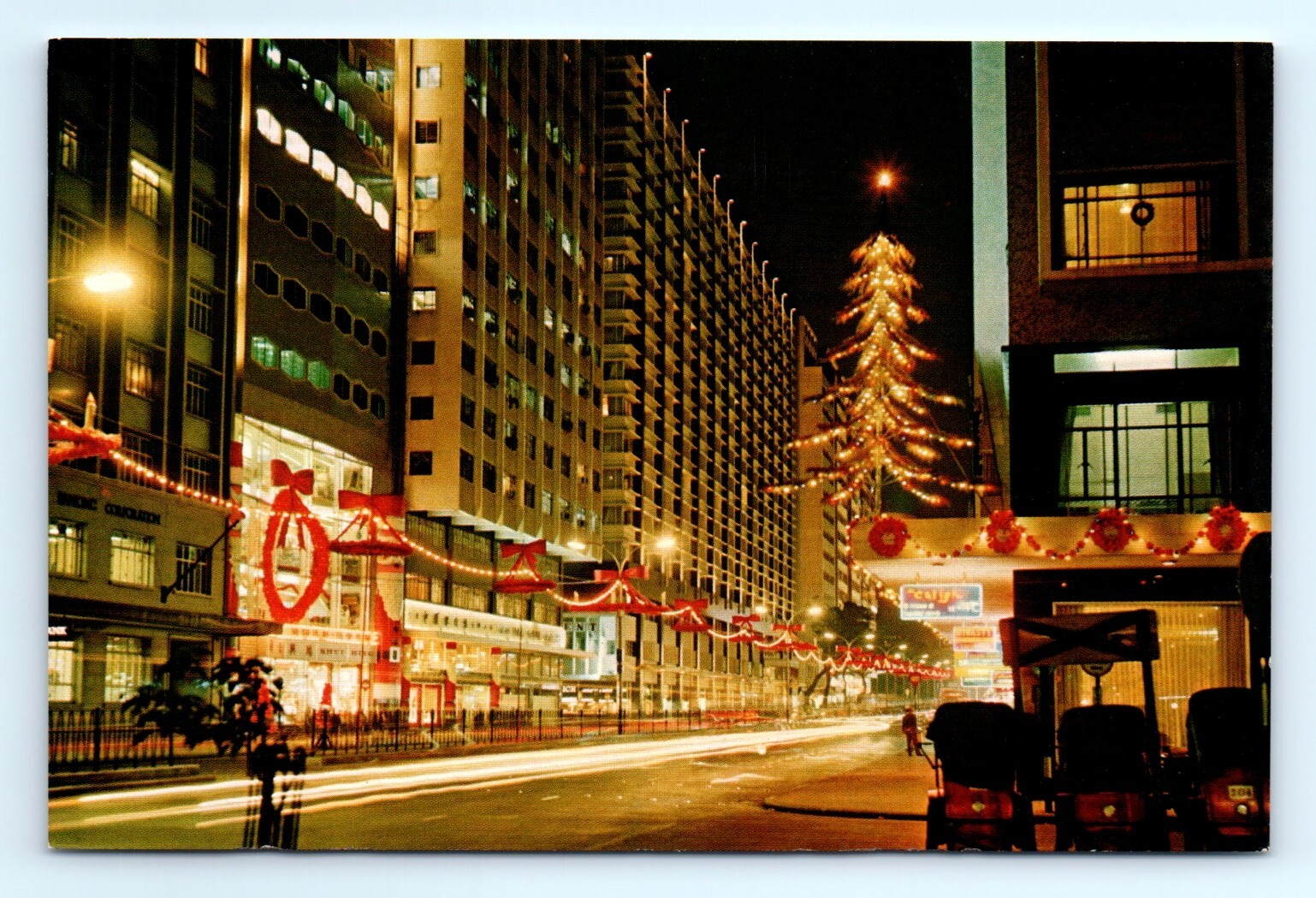 Hong Kong Postcard X’mas Night in Hong Kong 4×6 inches Christmas