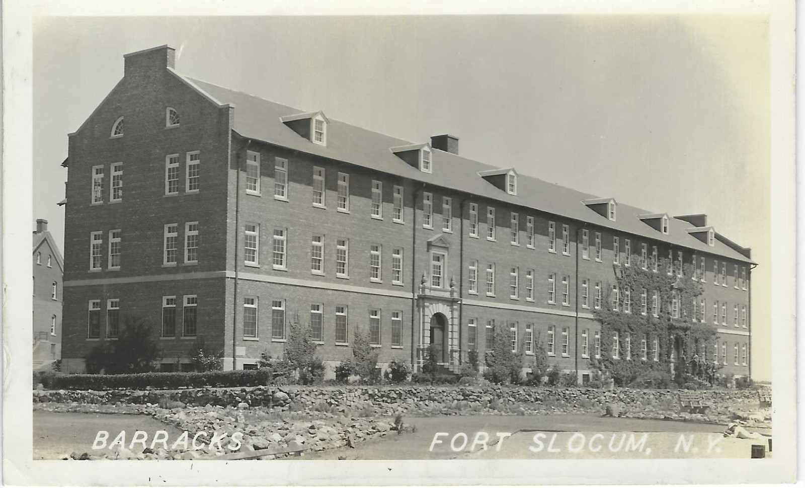New Rochelle, New York, Fort Slocum Barracks, Westch Co Real Photo Postcard RPPC