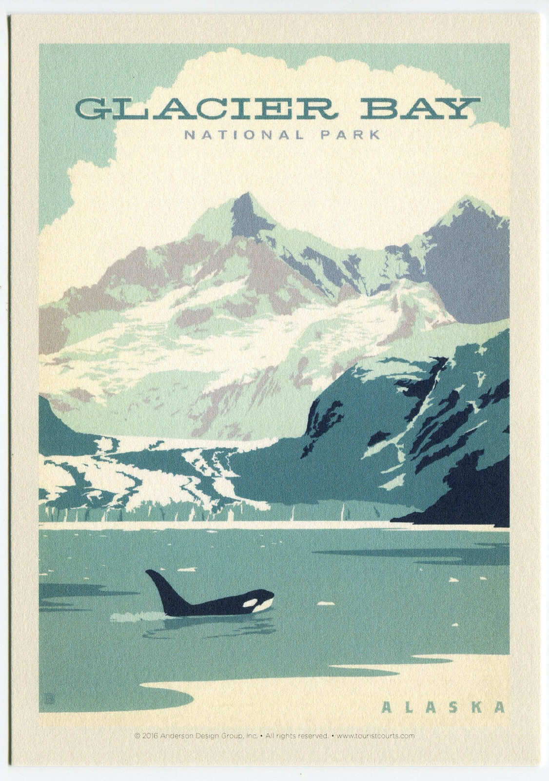WPA-style Postcard – Glacier Bay National Park – Matte Finish 4.5″ x 6″