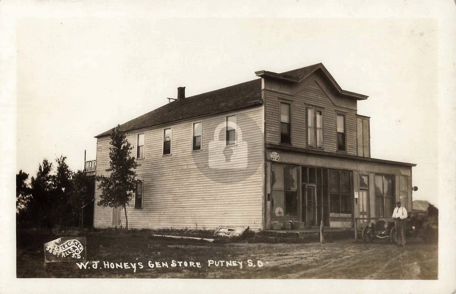1900s W.J. Honey’s General Store Putney South Dakota RPPC Photo Postcard COPY