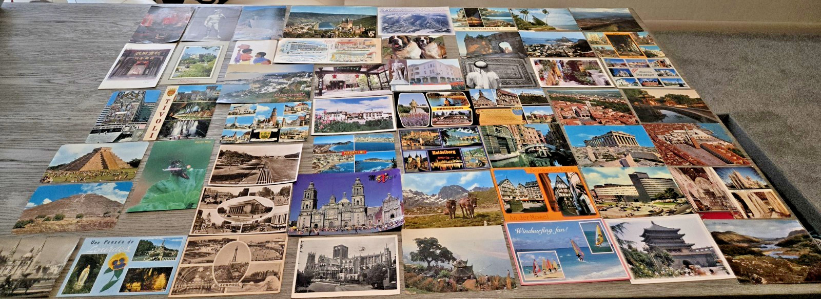 Lot of 53 Vintage Worldwide Travel Postcards – Stamped & Postmarked 1951-2003