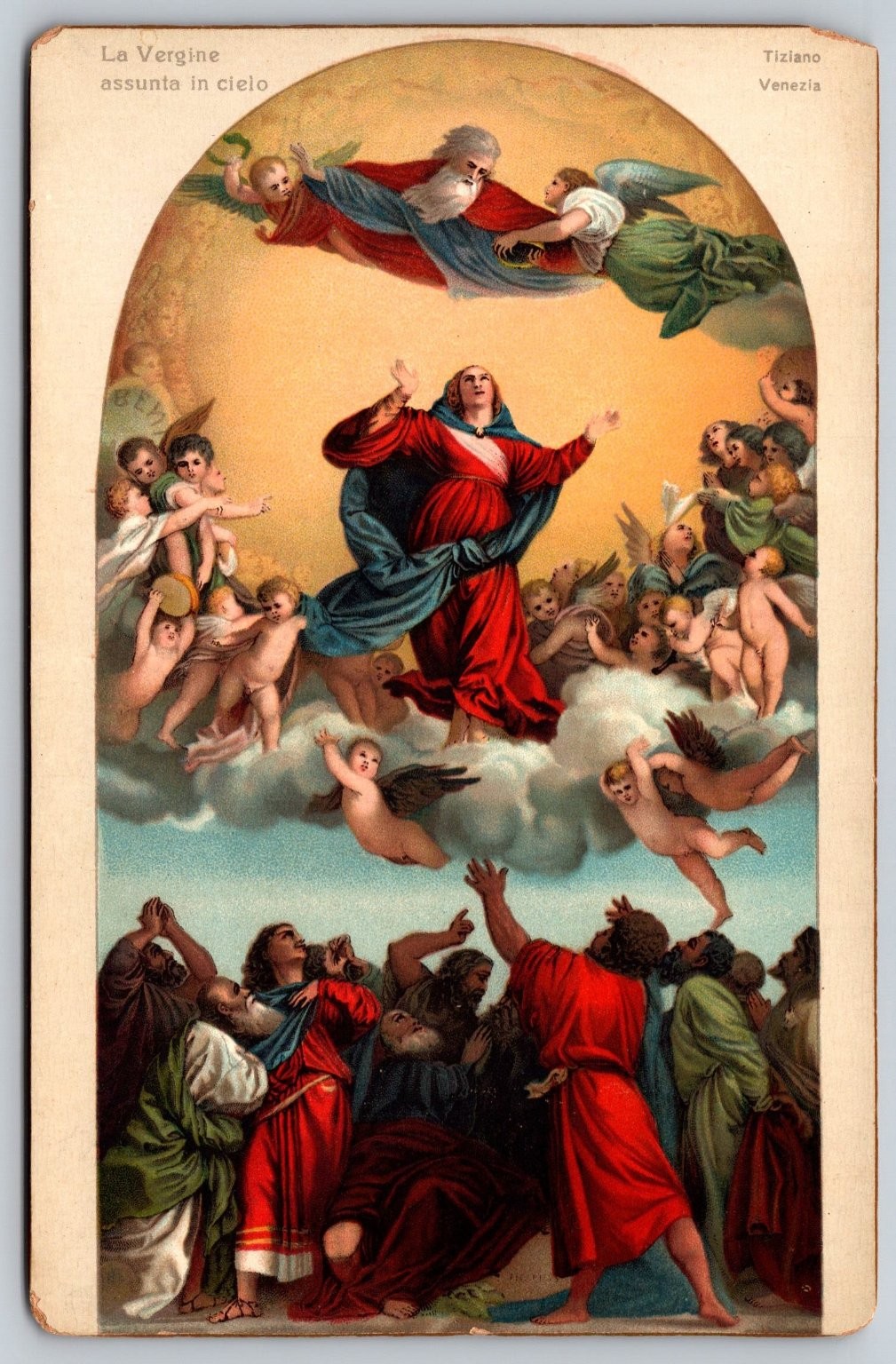 Titian Assumption of Virgin Mary Postcard Rotograph Germany Undivided Back F410