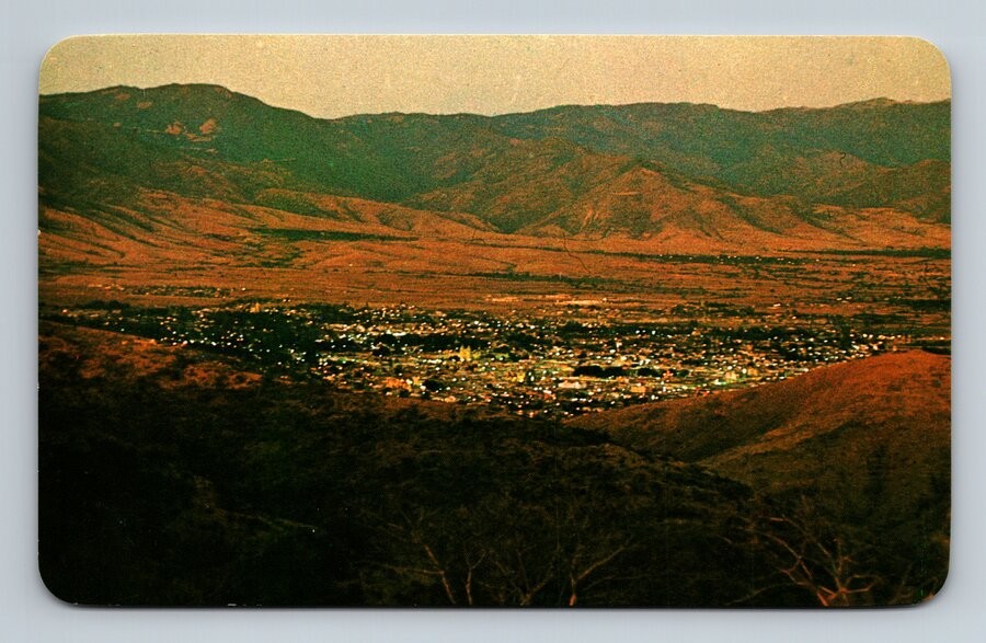 Mexico Oaxaca,OAX Panoramic View Aerial View MX Vintage Postcard