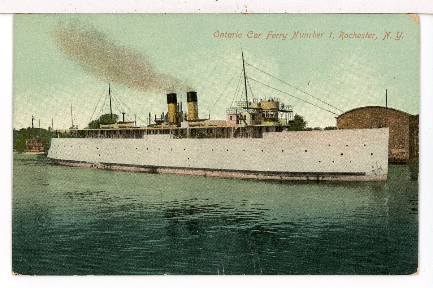 ONTARIO CAR FERRY NO. 1 Rochester NY 1907 – 1915 Boats Postcard