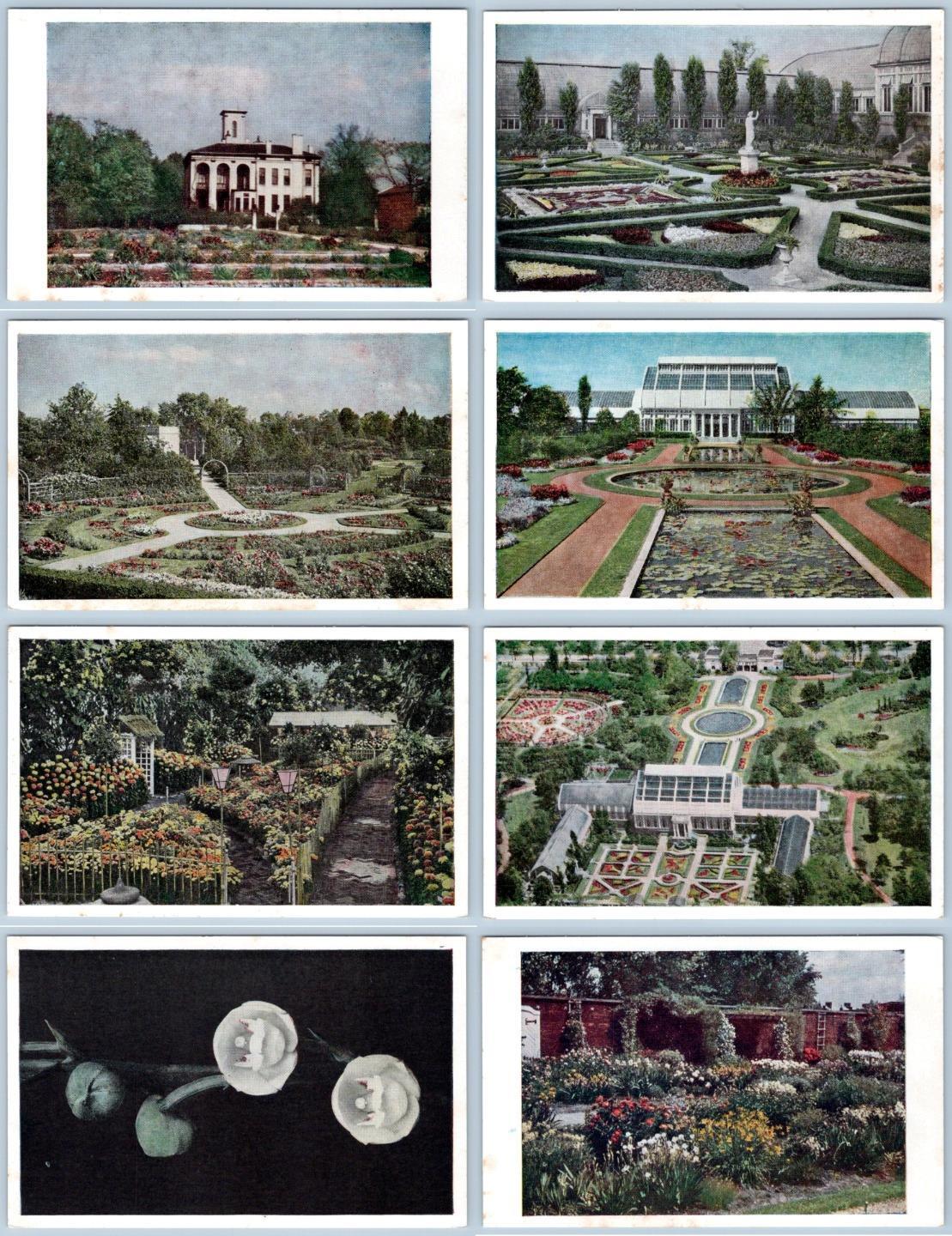 LOT of 8 MISSOURI BOTANICAL GARDENS VINTAGE POSTCARDS CONDITION VARIES SET #1