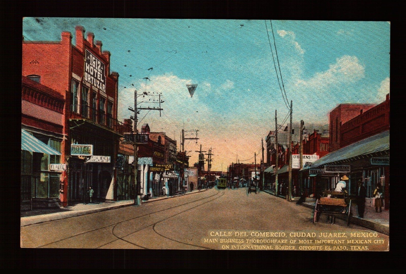 POSTCARD : MEXICO – CIUDAD JUAREZ – CALLE DEL COMERCIO – BUSINESS DISTRICT