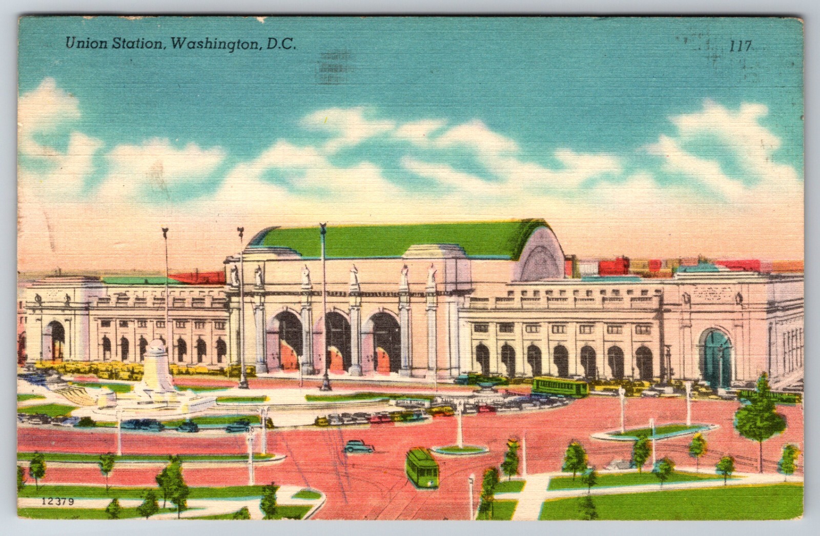Union Station Washington District Of Columbia DC Historic Railroad Postcard