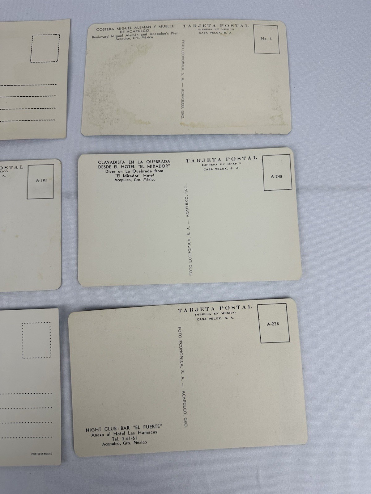 Lot Of 9 Vintage Postcards From Mexico Unposted