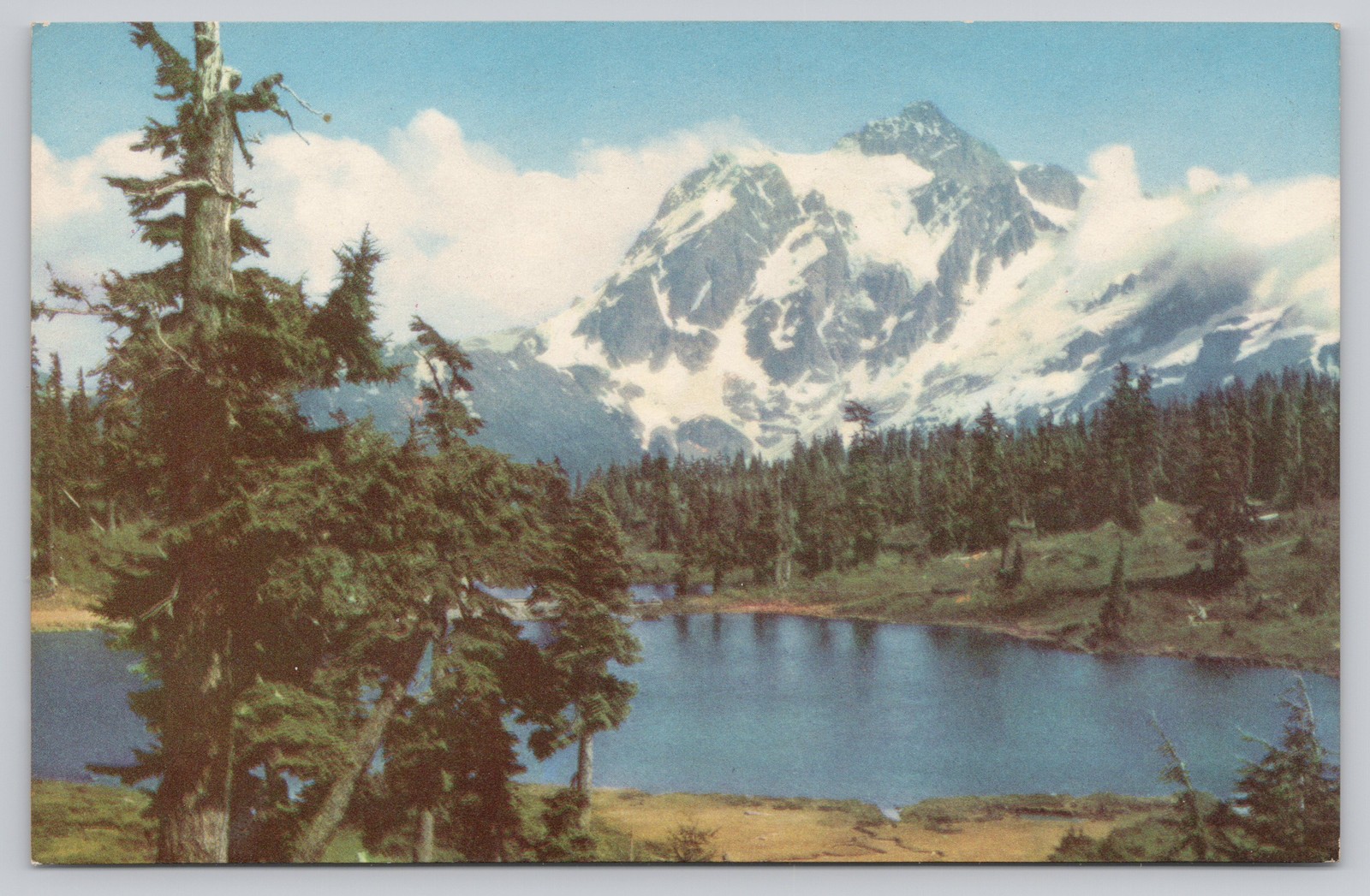 Union Oil Mount Shuksan Washington Photochrome Postcard 1939-Now