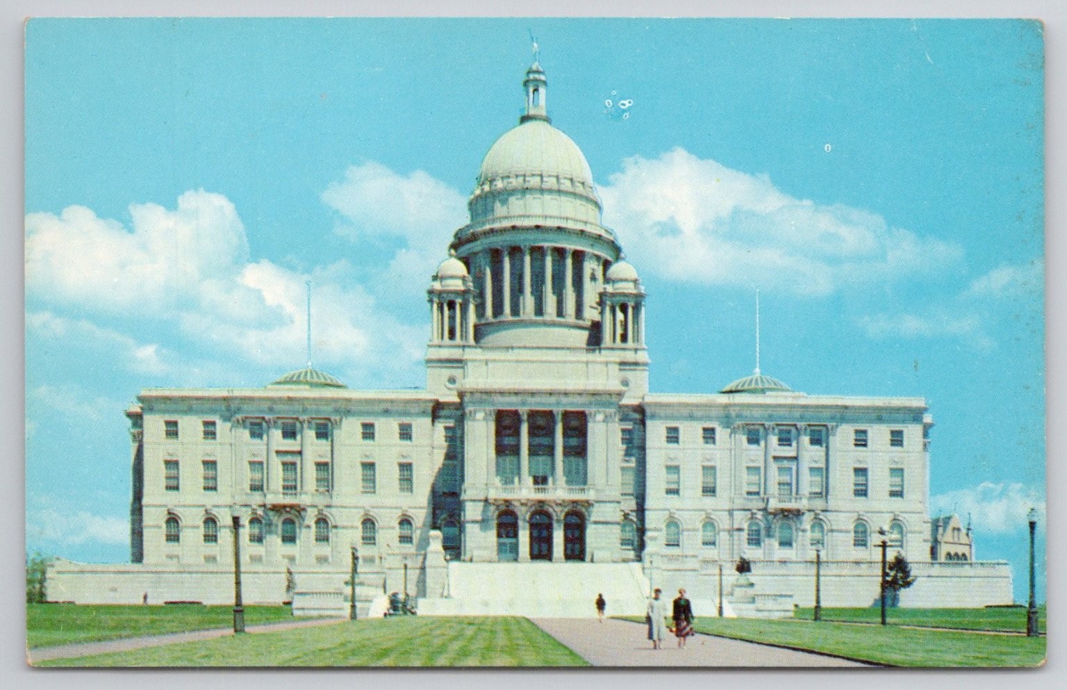 Rhode Island State House Providence Lusterchrome Postcard Tichnor Bros.