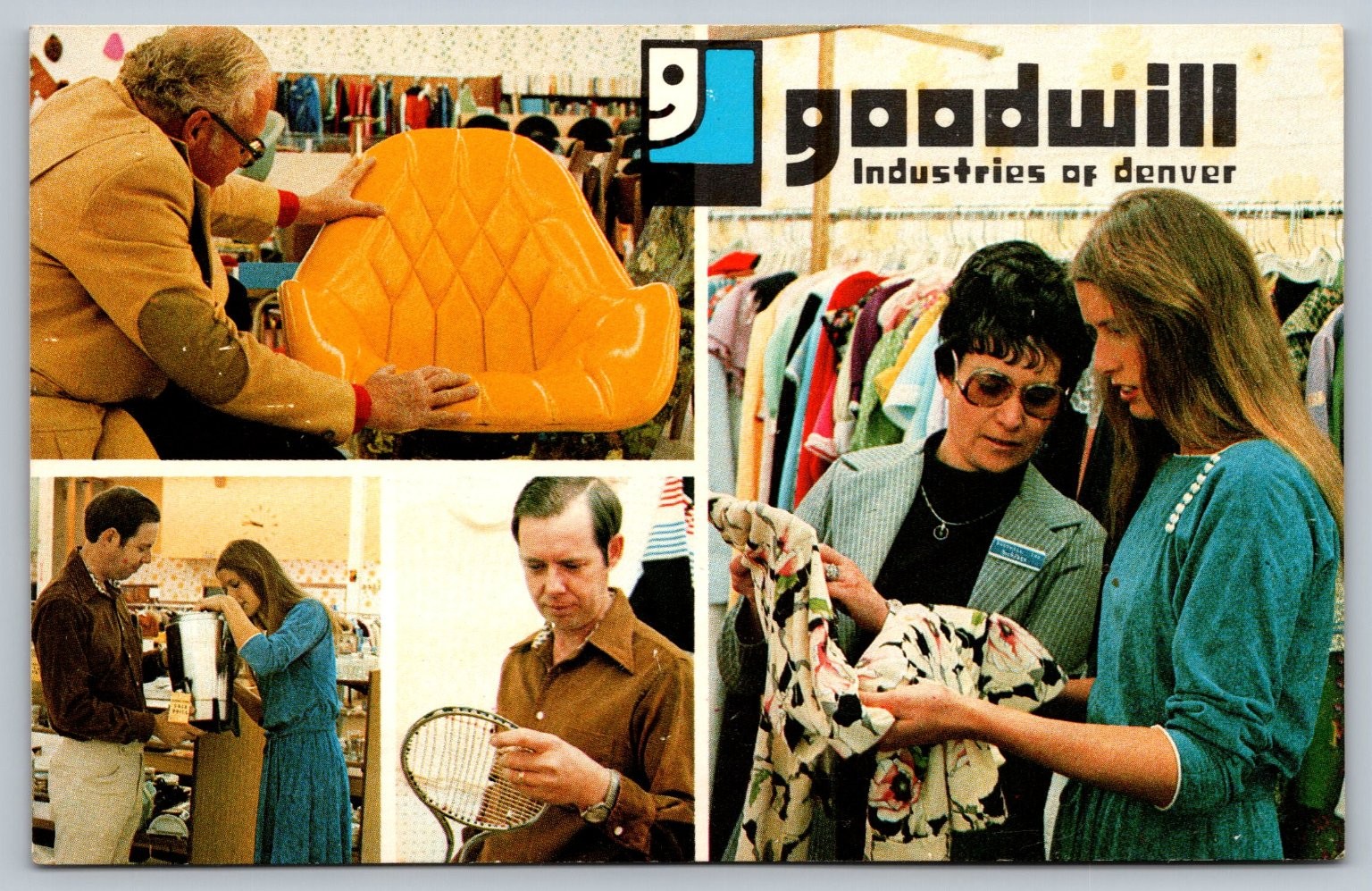 Vintage Goodwill Industries of Denver Multi-Scene Advertising Postcard