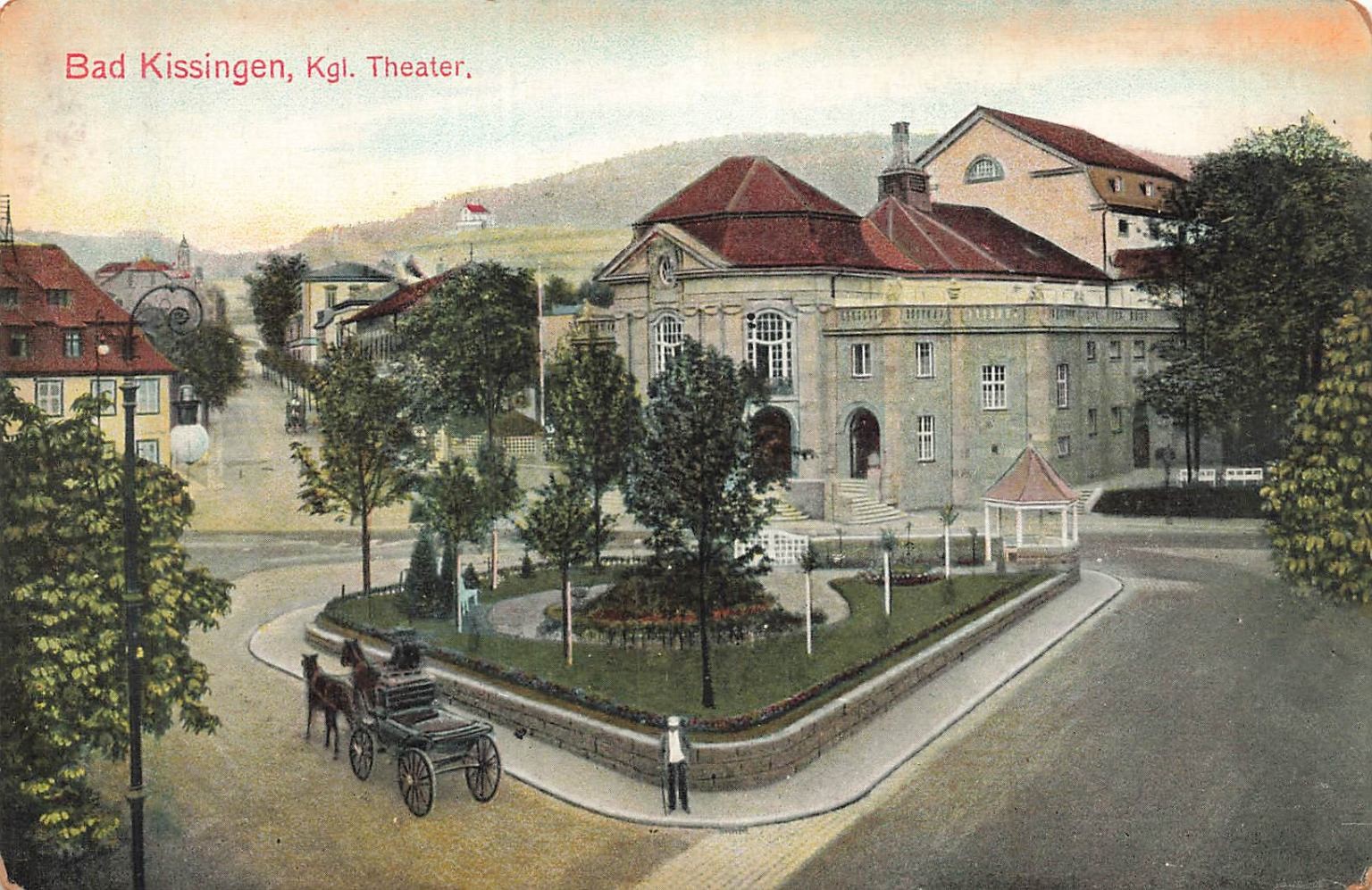 Bad Kissingen Kgl. Theater Germany Postcard Hermann Martin Nuremberg c1900-1910s