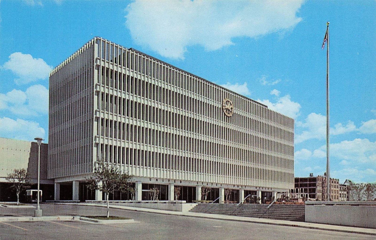 United States Post Office Houston TX Civic Center Vtg Postcard J55