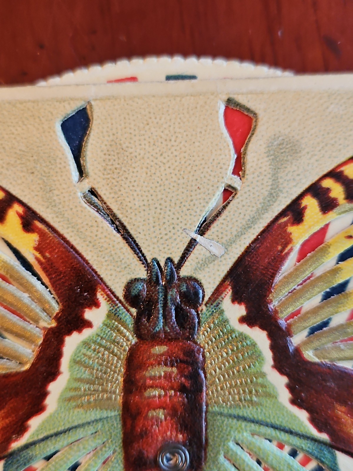 Easter Antique Postcard Mechanical Kaleidoscope Butterfly International Art 1911