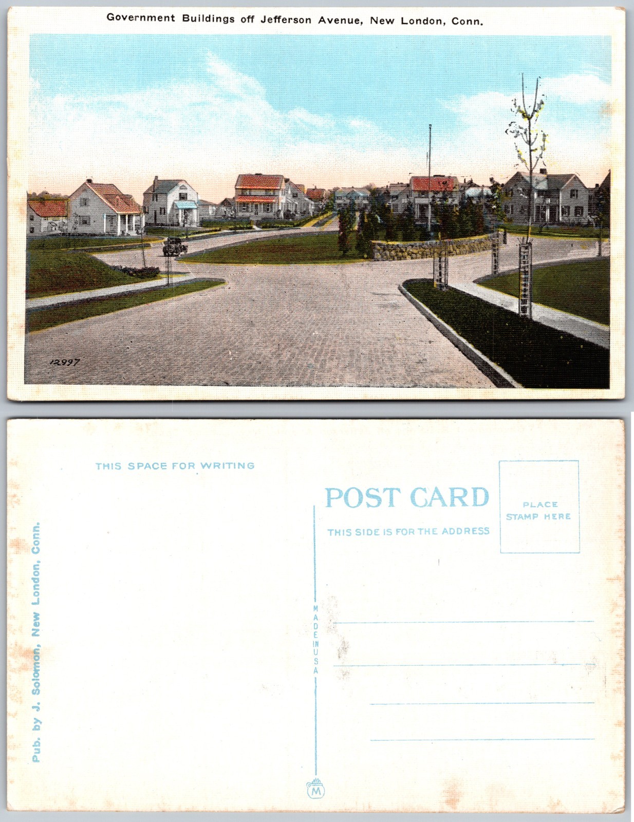 Government Buildings New London Conn Postcard