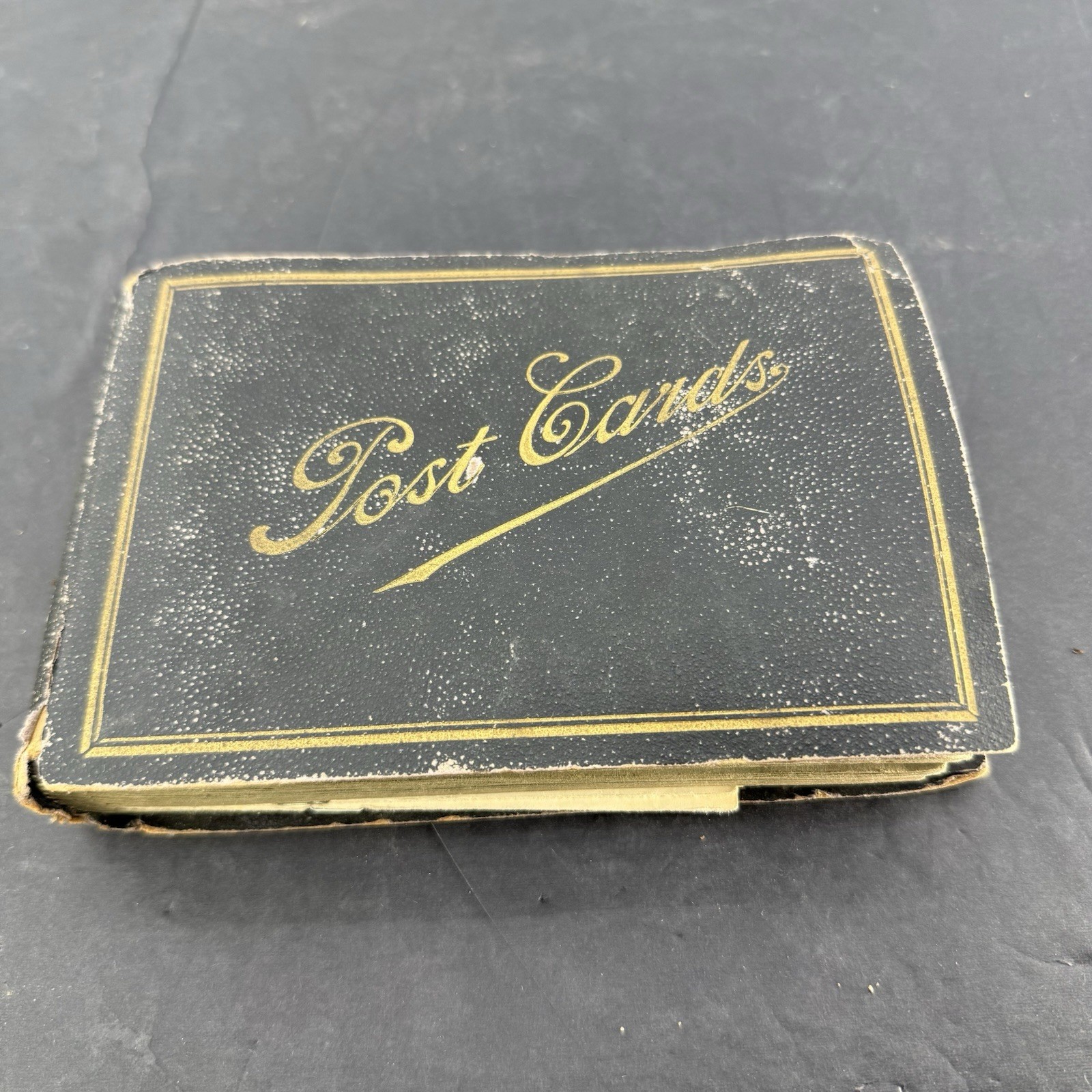Vintage 1900’s postcard album with postcards Cities Towns Christmas Birthdays