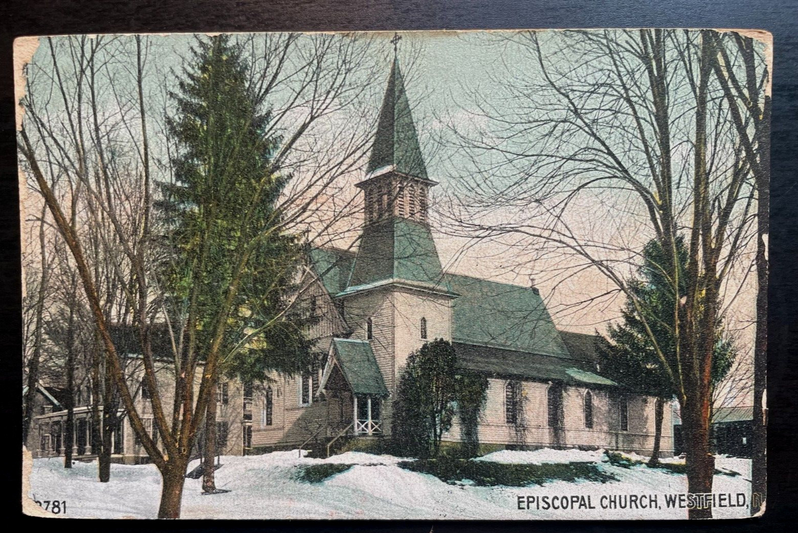 Vintage Postcard 1908 Episcopal Church of Westfield, New Jersey