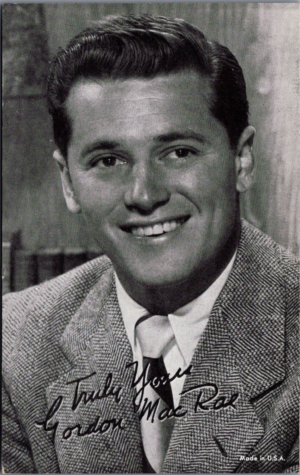 Gordon MacRae Truly Yours Mutoscope Star Photo Postcard 1940s-50s USA