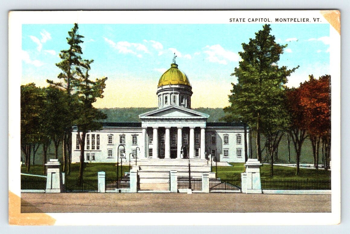 State Capitol Montpelier Vermont Vintage Postcard APS14