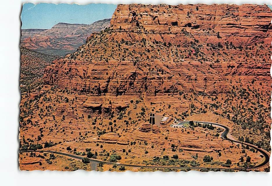 Postcard Chapel of the Holy Cross Sedona Arizona AZ Oak Creek Canyon Bob Petley