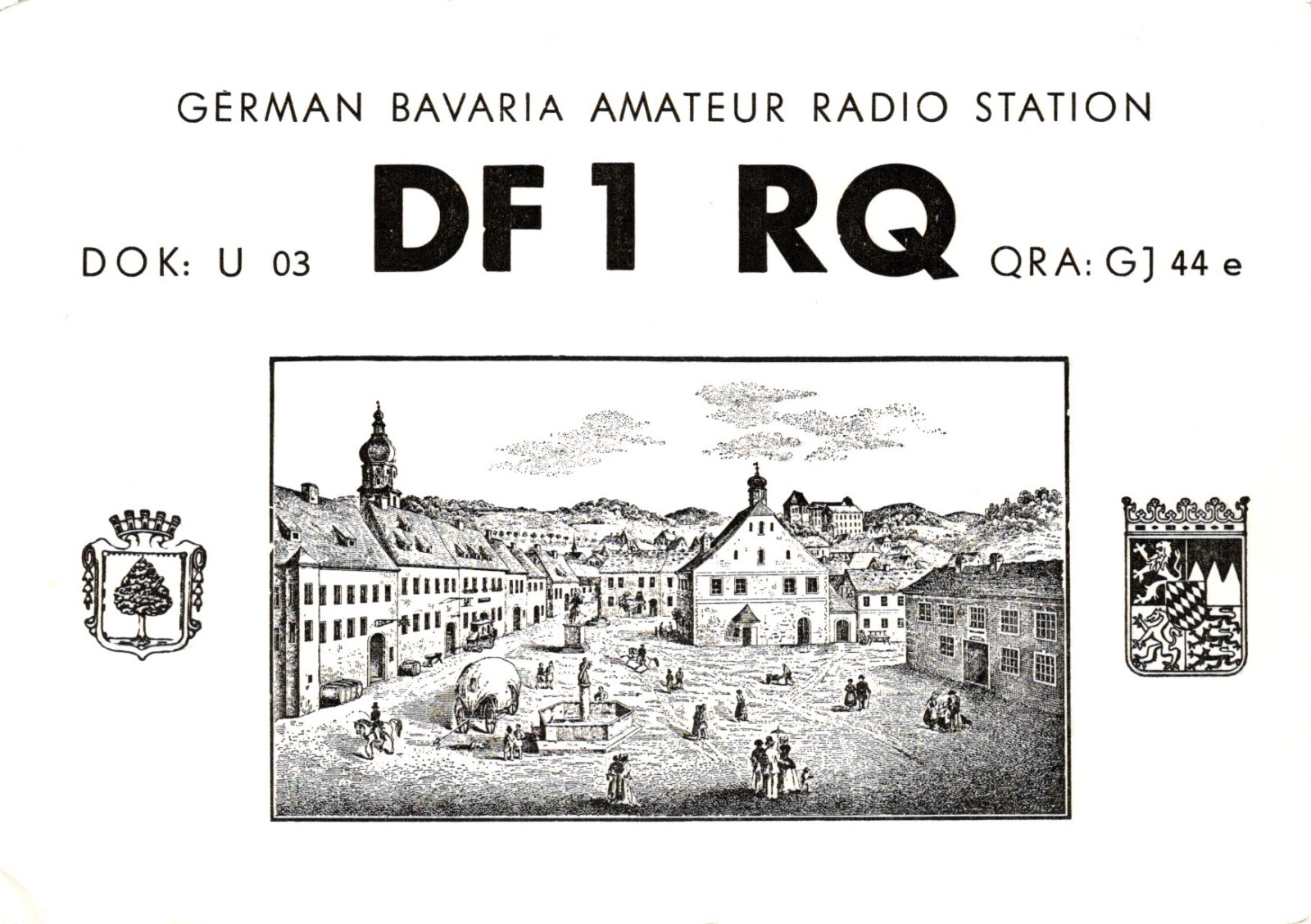 Waldmunchen Germany DF1RQ QSL Radio Postcard