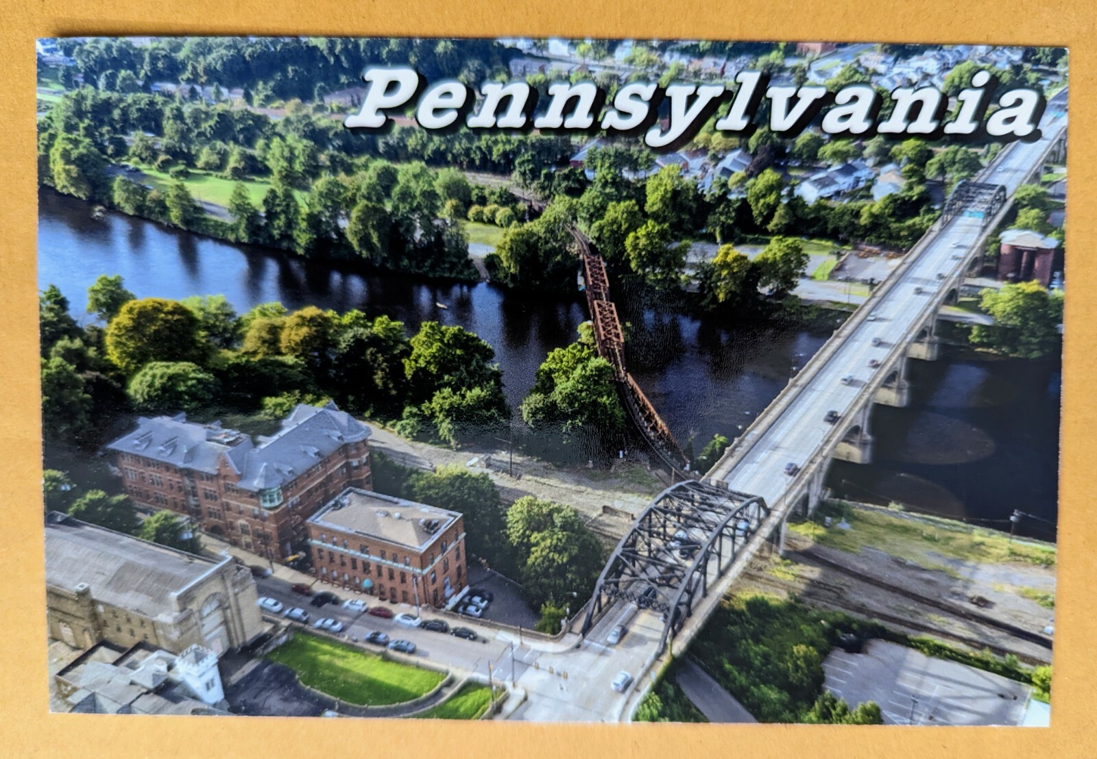 Postcard PA: Bird s Eye. Bridge. Pennsylvania