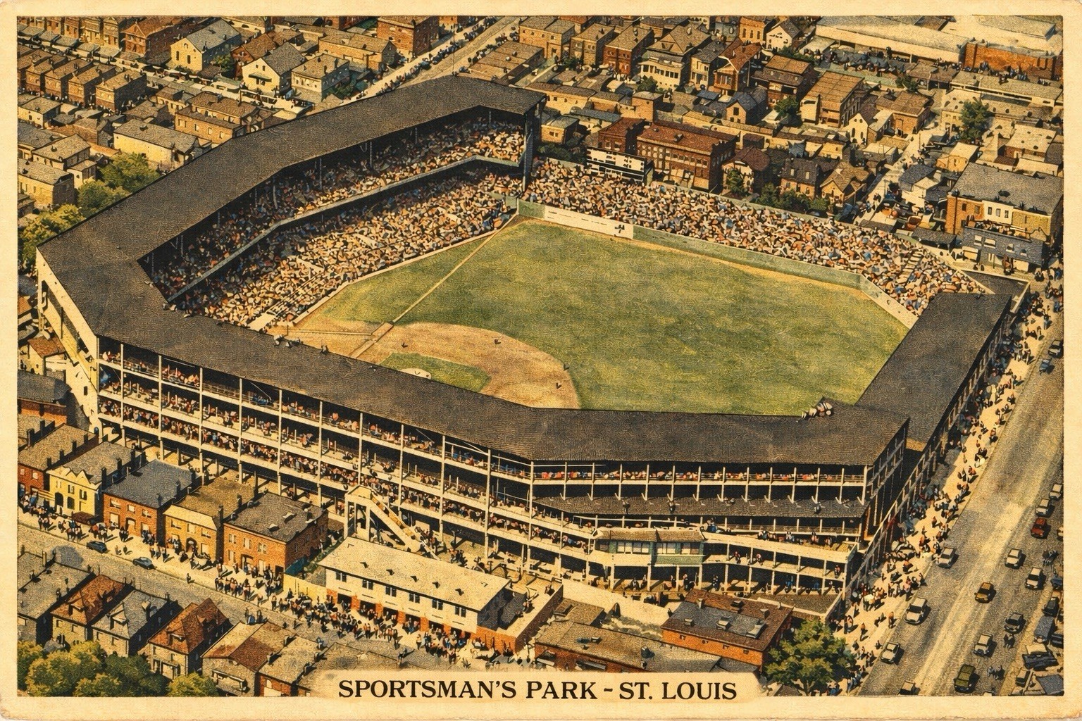 MODERN Postcard – SPORTSMAN’S PARK ST. LOUIS Missouri Baseball Stadium D46