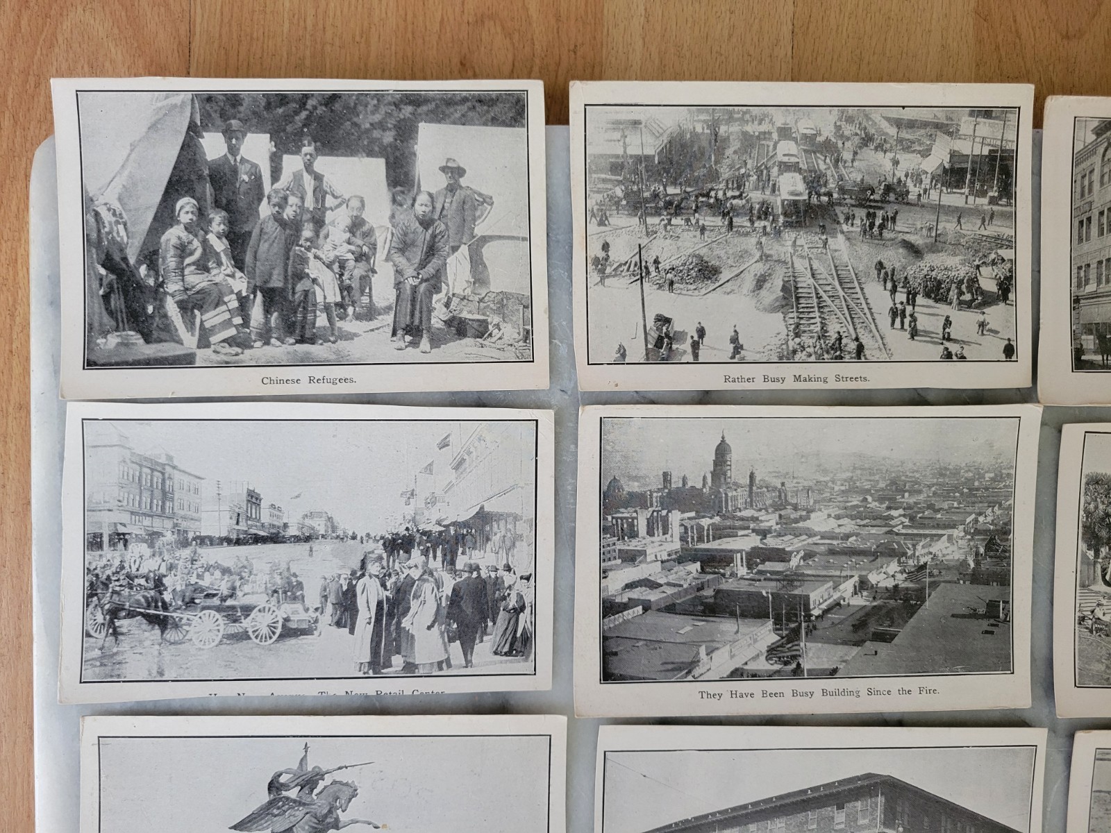 San Francisco Examiner c1906 Earthquake Lot of 25 Postcard Refugee & Building