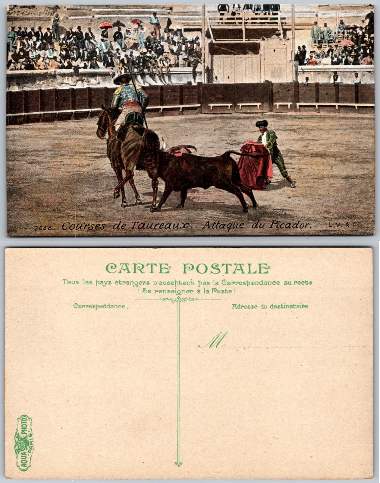 Bullfight Arena Picador Postcard