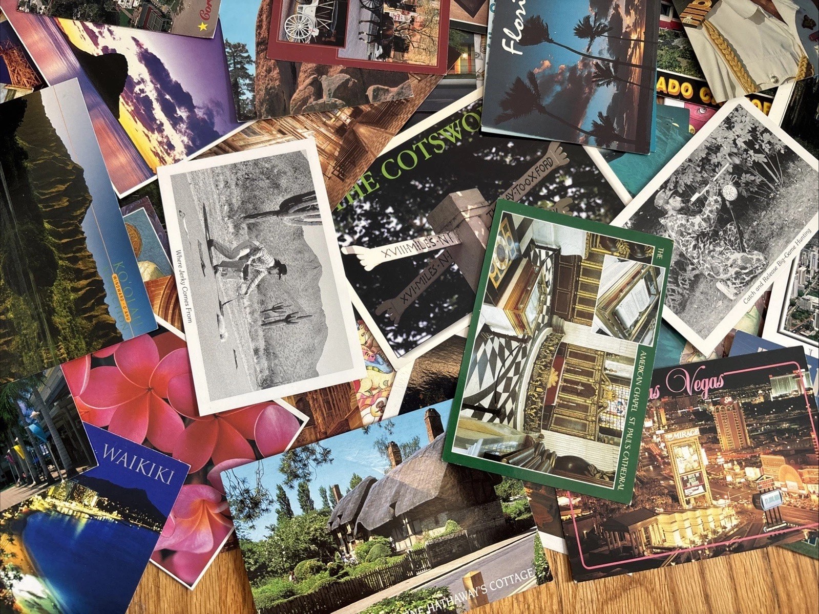 Lot Of Vintage Postcards Travel Souvenir Ephemera Craft Supplies Junk Journal