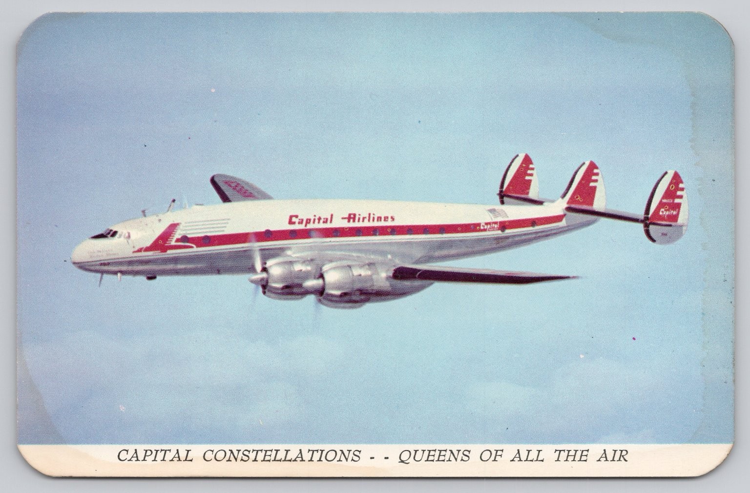 Vintage Capital Airlines Lockheed Constellation Airplane Postcard Dexter Press