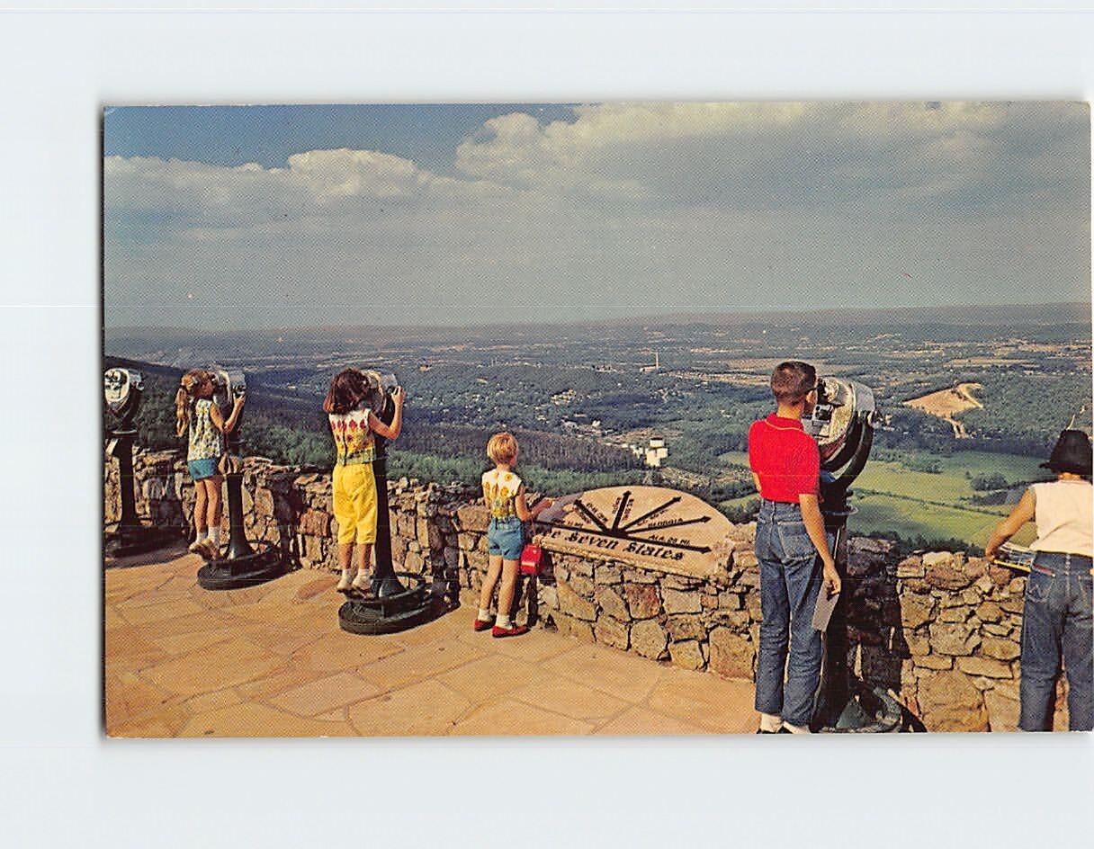 Postcard See Seven States Rock City Gardens Lookout Mountain Tennessee USA