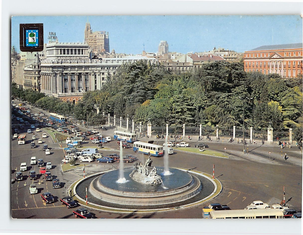 Postcard The Cibeles and Alcala Street Madrid Spain