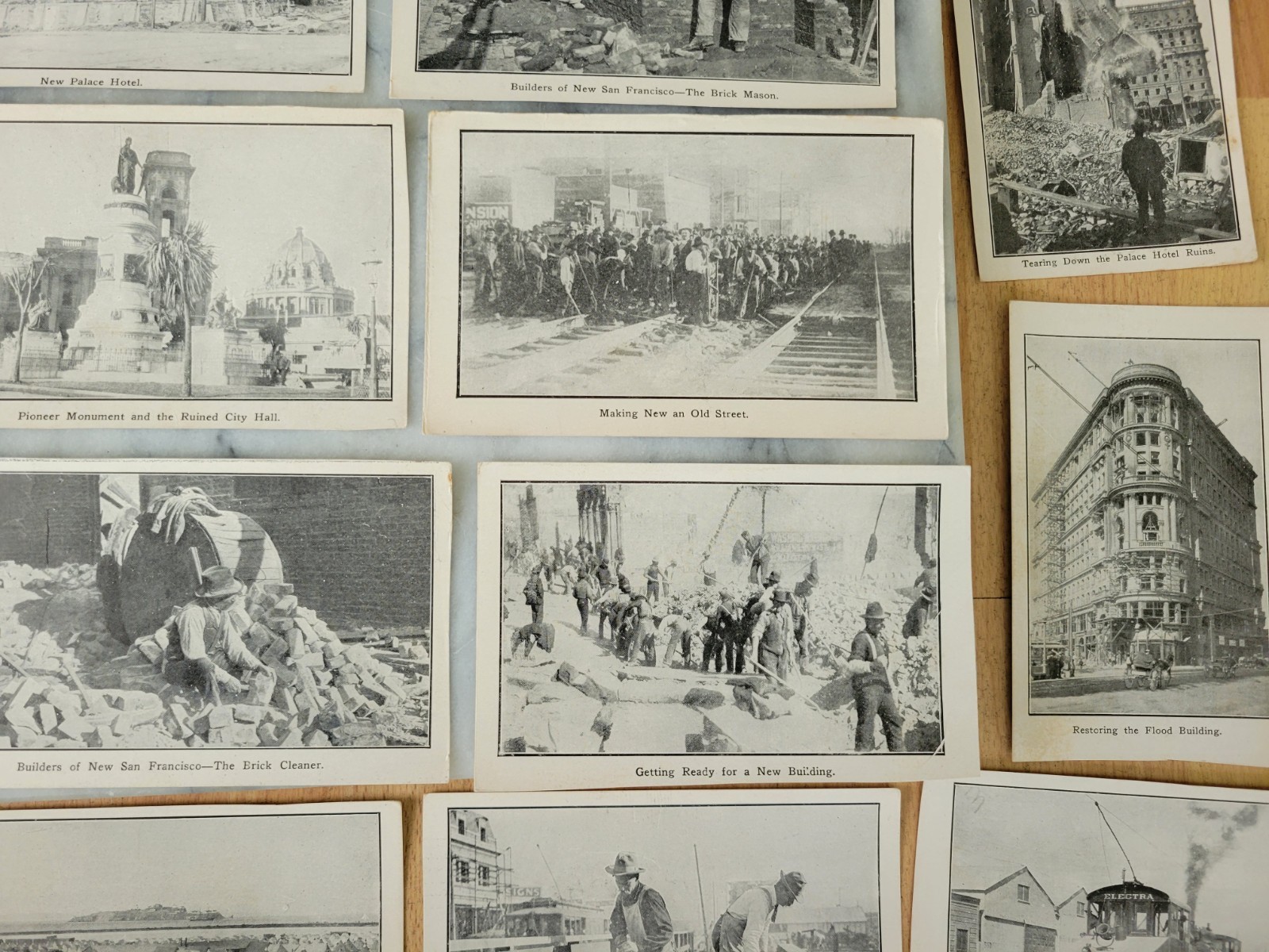 San Francisco Examiner c1906 Earthquake Lot of 25 Postcard Refugee & Building