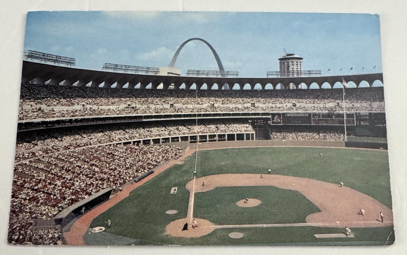 Vtg 1970’s Postcard St Louis Cardinals Baseball Busch Stadium St Louis Mo