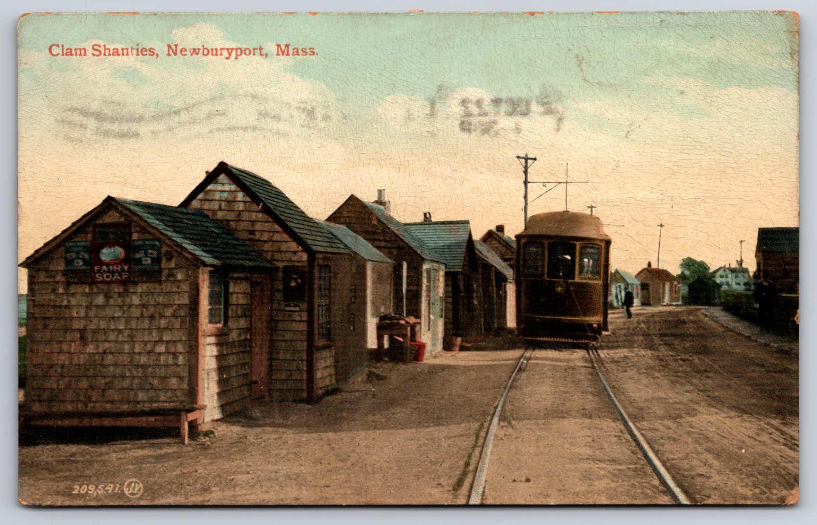 Clam Shanties Newburyport Massachusetts MA Trolley 1909 Postcard