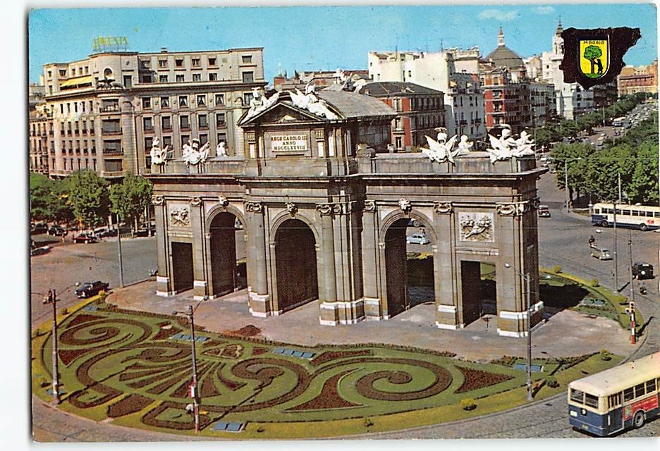 Postcard The Alcala Gate Madrid Spain