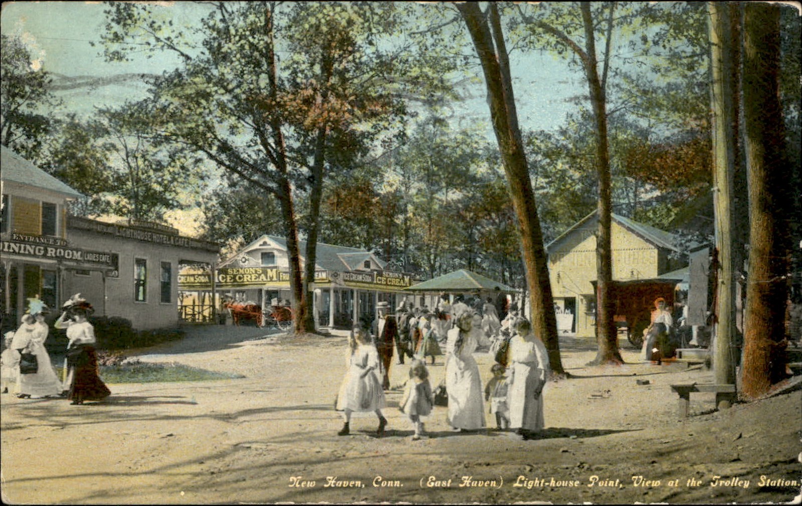 New Haven CT Light-house Point The Hugh C. Leighton Co. c1910s Vintage Postcard