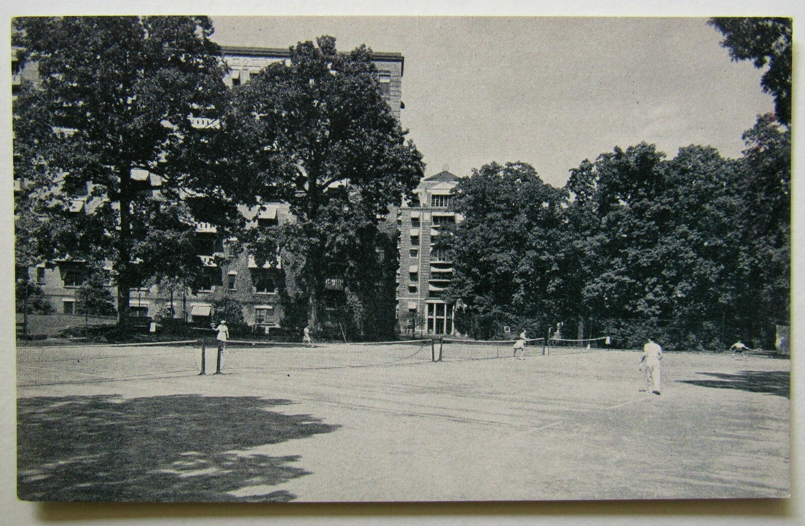 Washington D.C. Wardman Park Hotel Har-Tru Tennis Courts Postcard