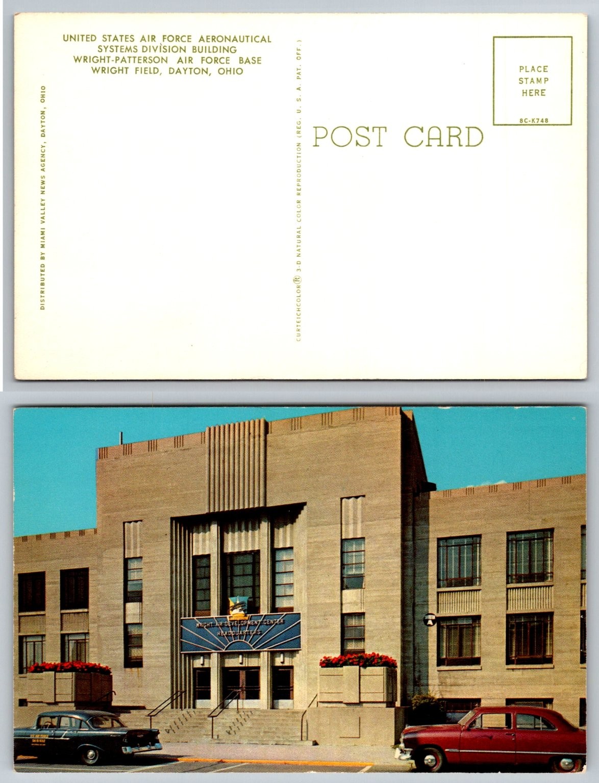 1958 Wright-Patterson AFB Dayton OH Aeronautical Systems Division Postcard